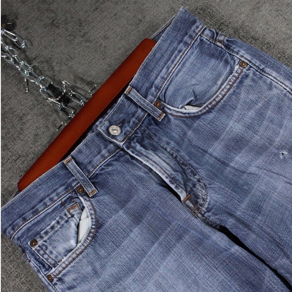 7 For All Mankind Austyn Relaxed Straight Leg Jeans Mens 31 Medium Wash Blue